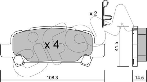 Cifam 822-414-0 - Sada brzdových platničiek kotúčovej brzdy www.parts5.com