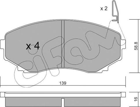 Cifam 822-477-0 - Set placute frana,frana disc www.parts5.com