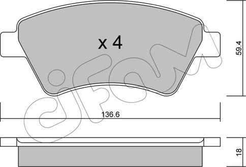 Cifam 822-544-0 - Sada brzdových destiček, kotoučová brzda www.parts5.com