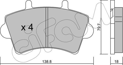 Cifam 822-545-0 - Brake Pad Set, disc brake parts5.com