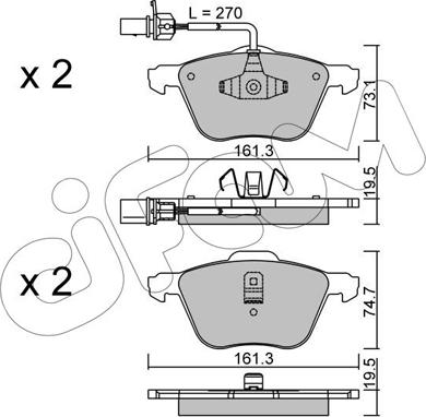 Cifam 822-551-0 - Set placute frana,frana disc www.parts5.com