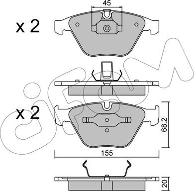 Cifam 822-558-4 - Brake Pad Set, disc brake www.parts5.com