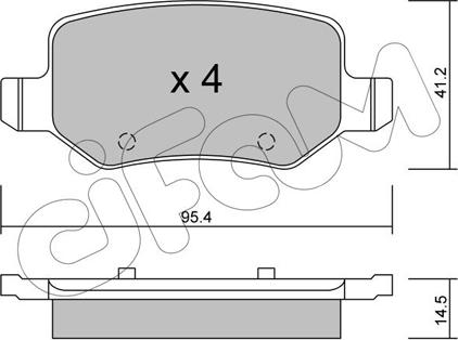 Cifam 822-565-0 - Komplet kočnih obloga, disk kočnica www.parts5.com