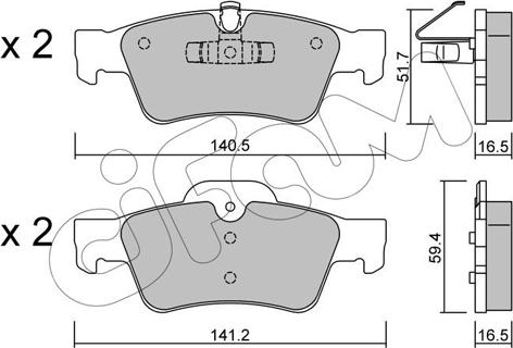 Cifam 822-568-1 - Σετ τακάκια, δισκόφρενα www.parts5.com