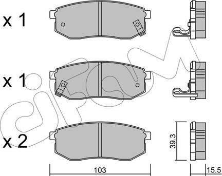 Cifam 822-514-0 - Brake Pad Set, disc brake parts5.com