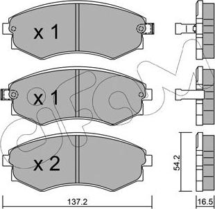 Cifam 822-518-0 - Комплект спирачно феродо, дискови спирачки www.parts5.com