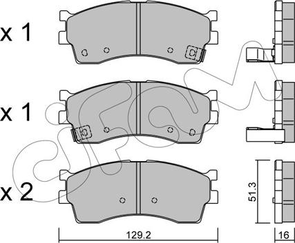 Cifam 822-512-0 - Set placute frana,frana disc www.parts5.com