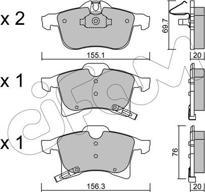 Cifam 822-539-0 - Set placute frana,frana disc www.parts5.com