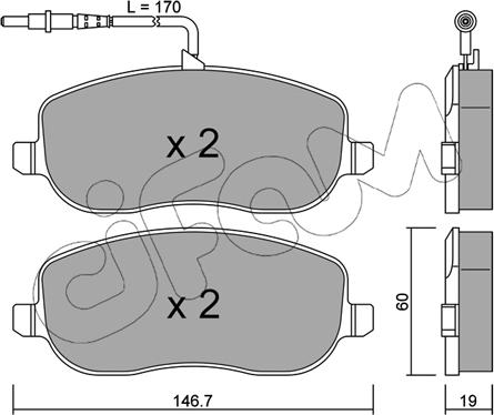 Cifam 822-530-0 - Piduriklotsi komplekt,ketaspidur www.parts5.com