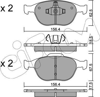 Cifam 822-533-0 - Тормозные колодки, дисковые, комплект www.parts5.com