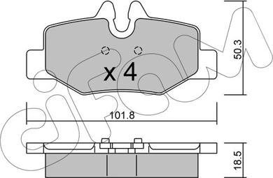 Cifam 822-576-0 - Piduriklotsi komplekt,ketaspidur www.parts5.com