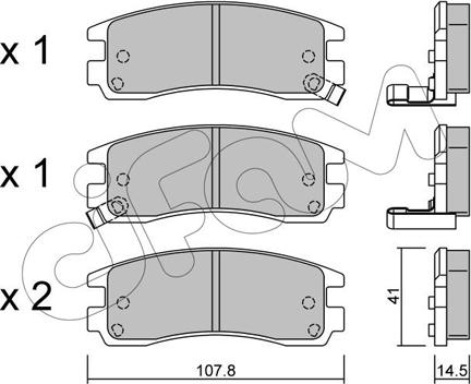 Cifam 822-697-0 - Brake Pad Set, disc brake parts5.com