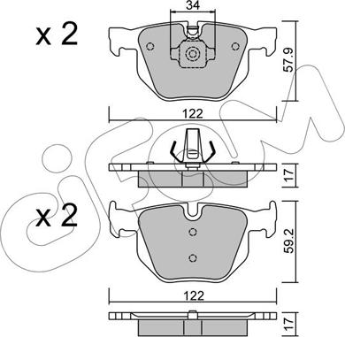 Cifam 822-644-4 - Set placute frana,frana disc www.parts5.com