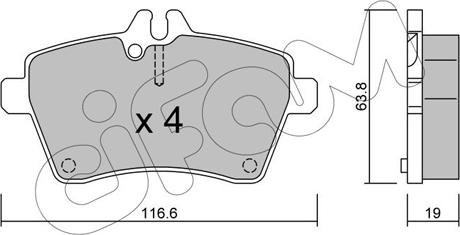 Cifam 822-646-0 - Komplet zavornih oblog, ploscne (kolutne) zavore www.parts5.com