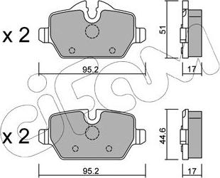 Cifam 822-641-0 - Тормозные колодки, дисковые, комплект www.parts5.com