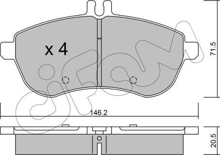 Cifam 822-665-0 - Piduriklotsi komplekt,ketaspidur www.parts5.com