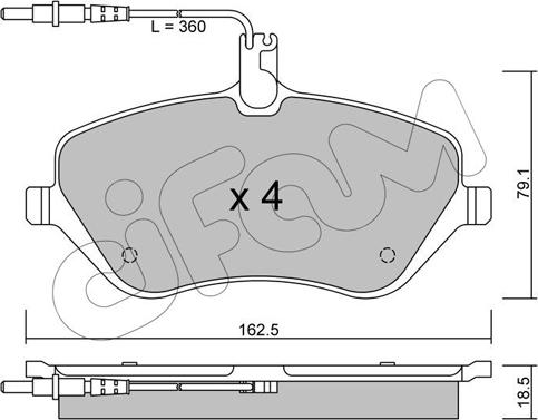 Cifam 822-601-0 - Piduriklotsi komplekt,ketaspidur www.parts5.com