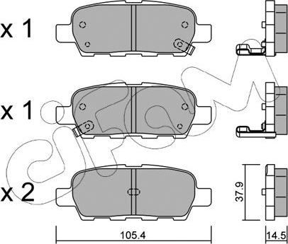 Cifam 822-612-0 - Bremsbelagsatz, Scheibenbremse www.parts5.com