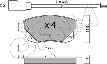 Cifam 822-681-0 - Sada brzdových destiček, kotoučová brzda www.parts5.com