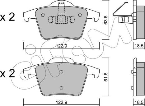 Cifam 822-688-0 - Sada brzdových destiček, kotoučová brzda www.parts5.com