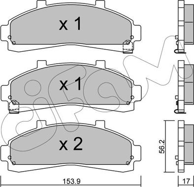 Cifam 822-683-0 - Brake Pad Set, disc brake www.parts5.com