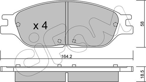 Cifam 822-682-0 - Set placute frana,frana disc www.parts5.com