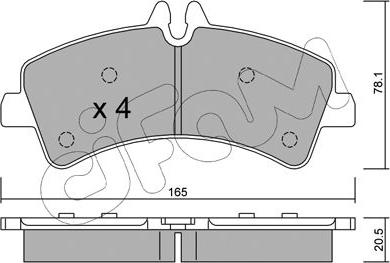 Cifam 822-674-0 - Set placute frana,frana disc www.parts5.com