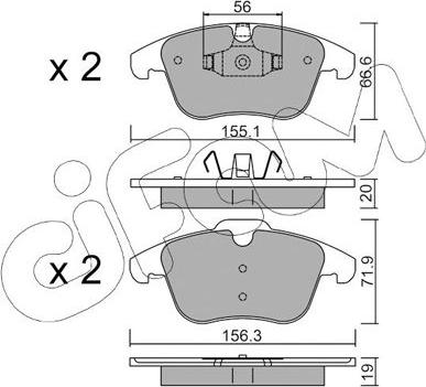 Cifam 822-675-0 - Bremsbelagsatz, Scheibenbremse www.parts5.com