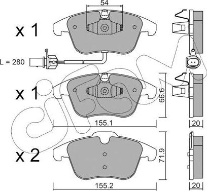 Cifam 822-675-2 - Set placute frana,frana disc www.parts5.com