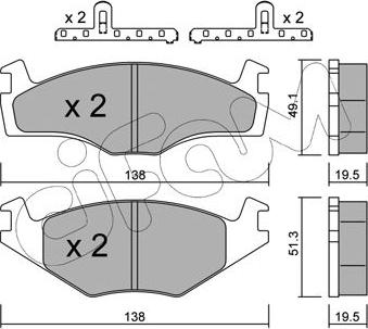 Cifam 822-045-1K - Тормозные колодки, дисковые, комплект www.parts5.com