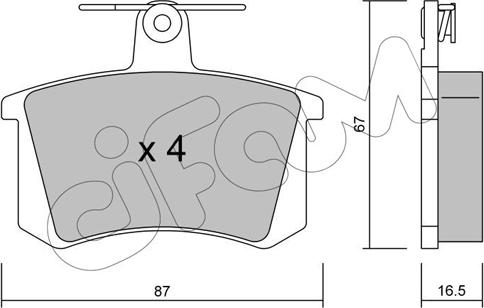 Cifam 822-048-0 - Fékbetétkészlet, tárcsafék www.parts5.com