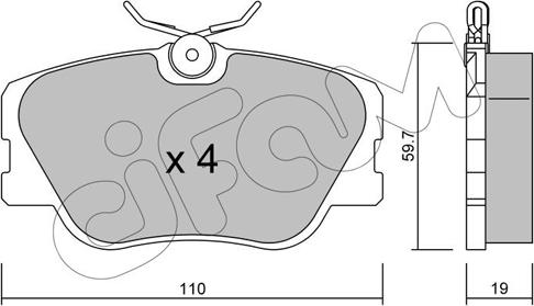 Cifam 822-061-0 - Set placute frana,frana disc www.parts5.com