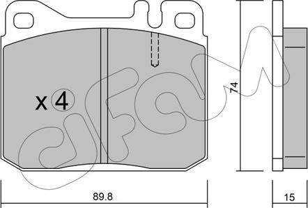 Cifam 822-011-0 - Fékbetétkészlet, tárcsafék www.parts5.com