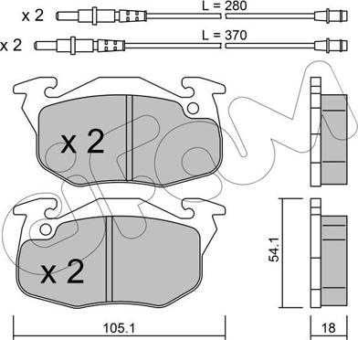 Cifam 822-037-1 - Brake Pad Set, disc brake www.parts5.com