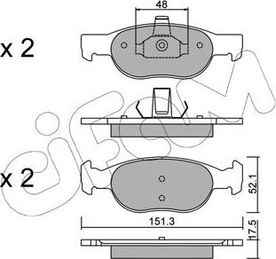 Cifam 822-079-2 - Fren balata seti, diskli fren www.parts5.com