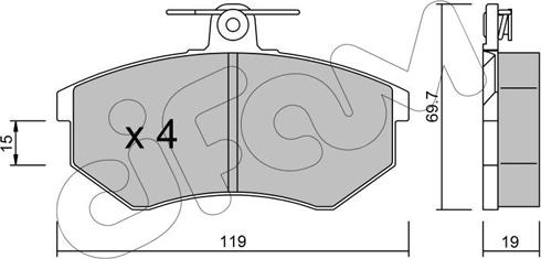 Cifam 822-148-0 - Kit de plaquettes de frein, frein à disque www.parts5.com