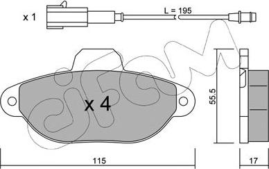 Cifam 822-159-2 - Set placute frana,frana disc www.parts5.com