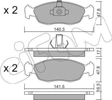 Cifam 822-156-1 - Σετ τακάκια, δισκόφρενα www.parts5.com