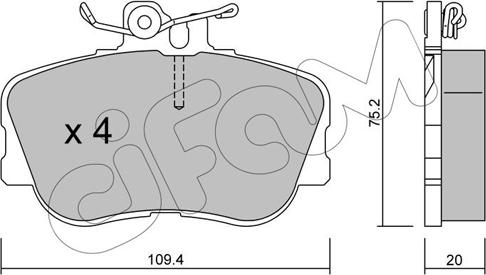 Cifam 822-158-0 - Σετ τακάκια, δισκόφρενα www.parts5.com