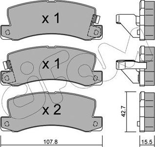 Cifam 822-161-0 - Тормозные колодки, дисковые, комплект www.parts5.com