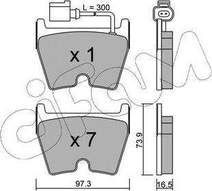 Cifam 822-1043-1 - Komplet pločica, disk-kočnica www.parts5.com