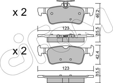 Cifam 822-1042-0 - Brake Pad Set, disc brake www.parts5.com