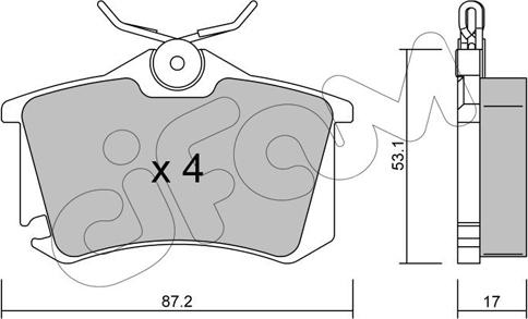 Cifam 822-100-5 - Sada brzdových destiček, kotoučová brzda www.parts5.com