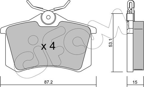 Cifam 822-100-0 - Σετ τακάκια, δισκόφρενα www.parts5.com