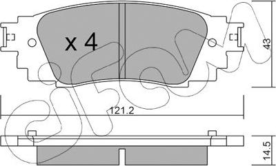 Cifam 822-1089-0 - Brake Pad Set, disc brake parts5.com