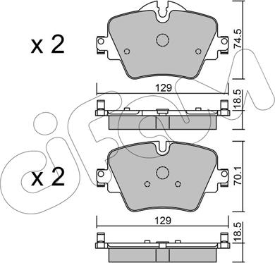 Cifam 822-1037-0 - Brake Pad Set, disc brake www.parts5.com