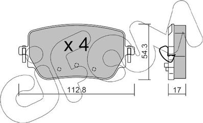 Cifam 822-1196-0 - Σετ τακάκια, δισκόφρενα www.parts5.com