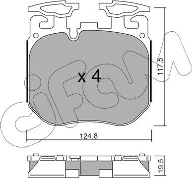 Cifam 822-1147-0 - Piduriklotsi komplekt,ketaspidur parts5.com