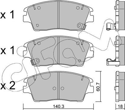 Cifam 822-1164-0 - Set placute frana,frana disc www.parts5.com