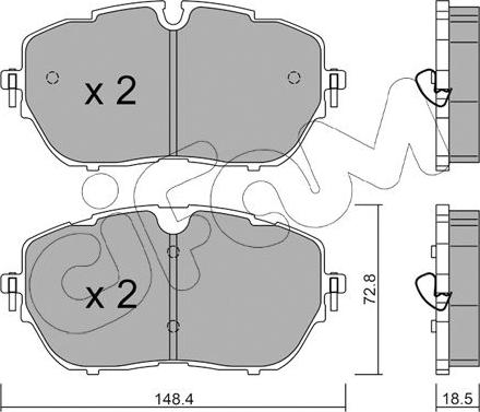 Cifam 822-1105-0 - Brake Pad Set, disc brake www.parts5.com